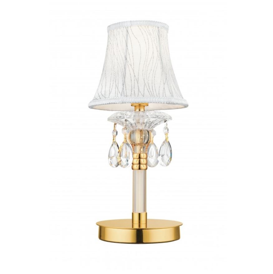 Lumetto MONET Da Comodino Led(E14) 38 cm in Cristallo K9 e tessuto
