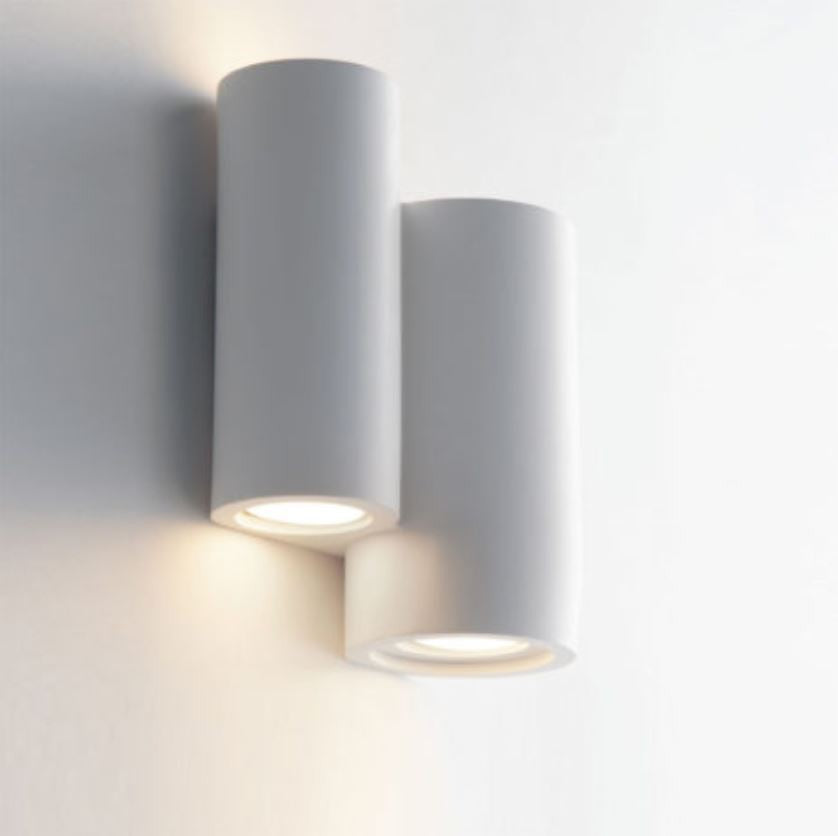 Applique BANJIE 4 Luci Led(GU10) 21 cm in Gesso