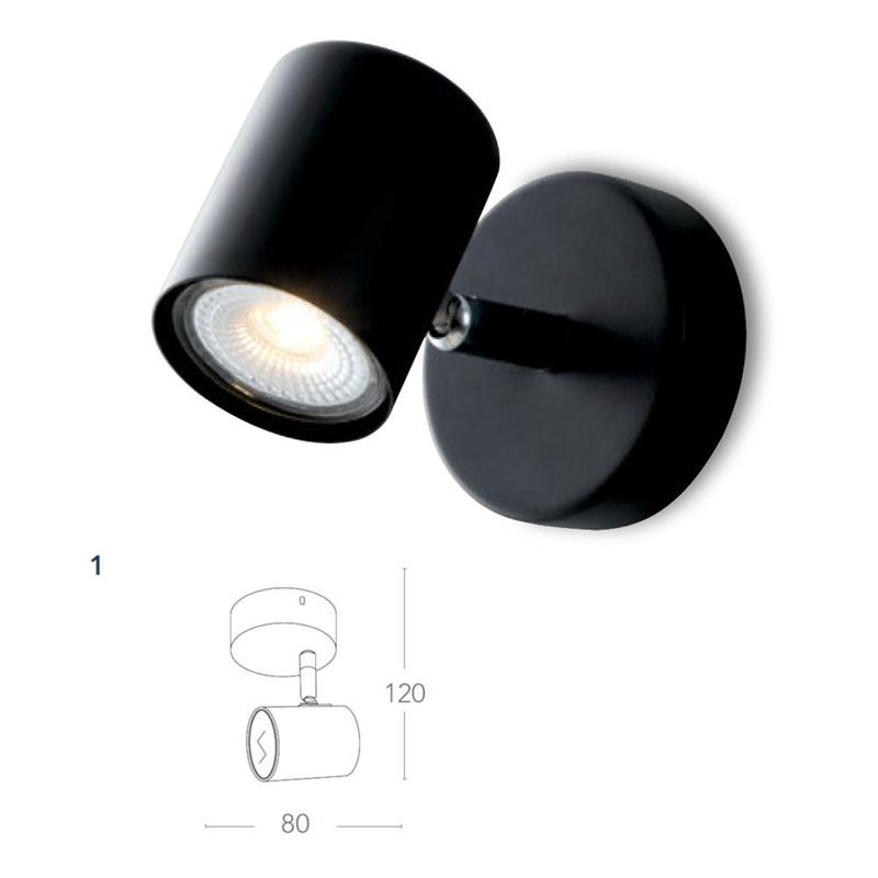 Faretto ZERO Led(GU10) 13 cm in Metallo