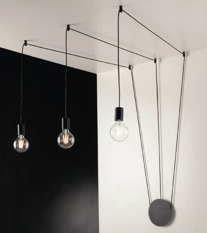 Plafoniera HABITAT 3 Luci Led (E27) 500 cm In Metallo