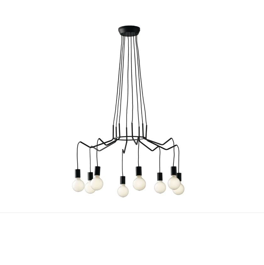 Lampadario HABITAT 8 Luci Led 85 cm in Metallo