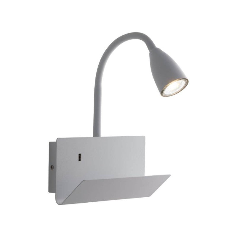 Applique GULP Led(GU10) 49 cm in Metallo con Porta Usb 2A