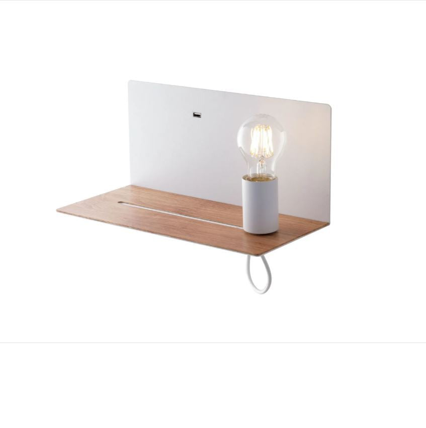 Applique FLASH Led(E27) 33 cm in Metallocon Porta Usb 2A