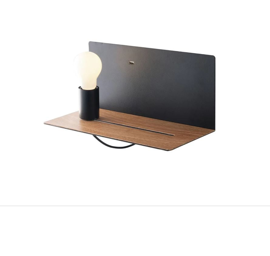 Applique FLASH Led(E27) 33 cm in Metallocon Porta Usb 2A