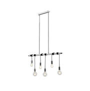 Lampadario ADMIRAL a Sospensione 6 Luci Led(E27) 100 cm in Metallo