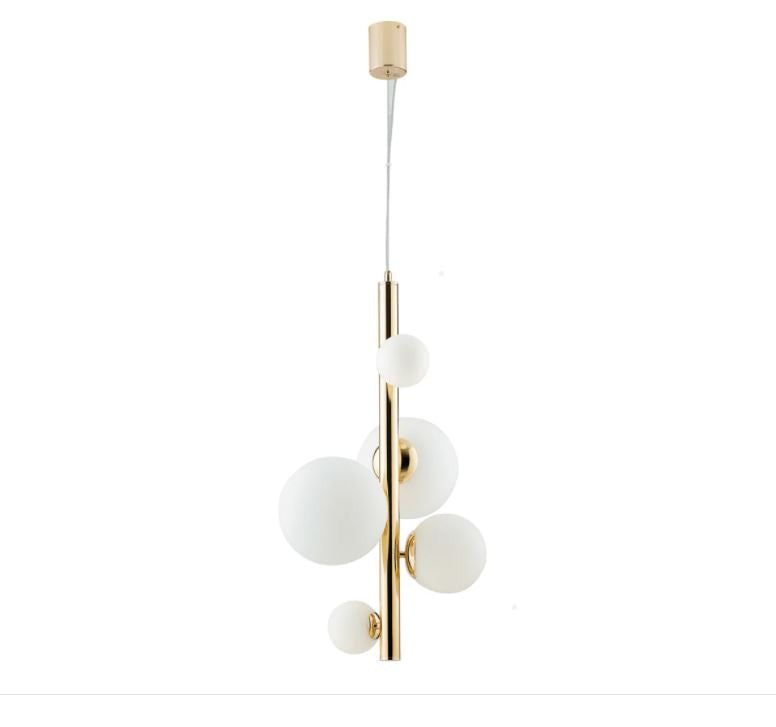 Lampadario HERA a Sospensione 5 sfere Led(G9) 180 cm In Metallo