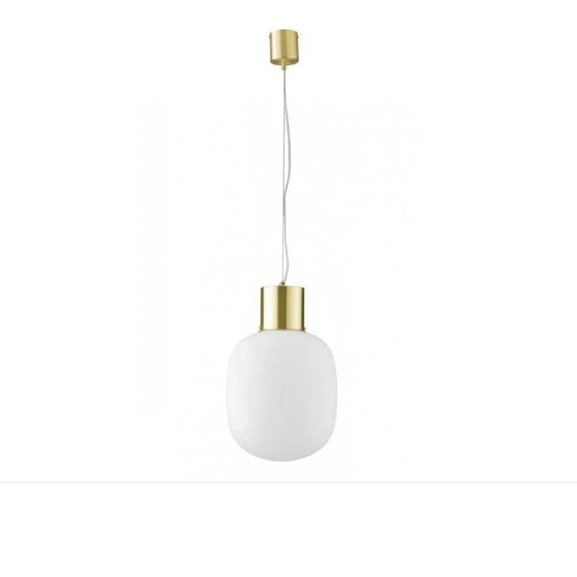 Lampadario FELLINI ORO a Sospensione Led(E27) 163 cm in Vetro