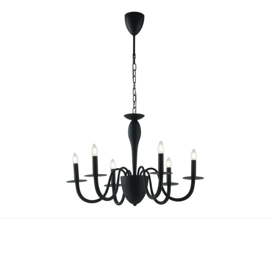 Lampadario ARMSTRONG a Sospensione 6 Luci Led(E14) 78 cm in Metallo