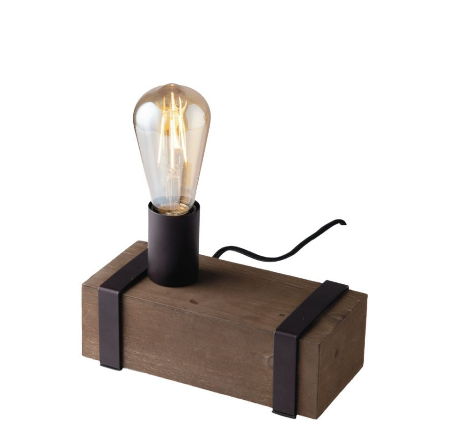 Lampada TEXAS Led (E27) 22 cm In Legno