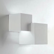 Applique RUBIK 2 Portalampade Led (G9) 20 cm in Gesso