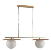 Lampadario CHAPLIN a Sospensione 2 Luci Led(E27) 97 cm in Vetro