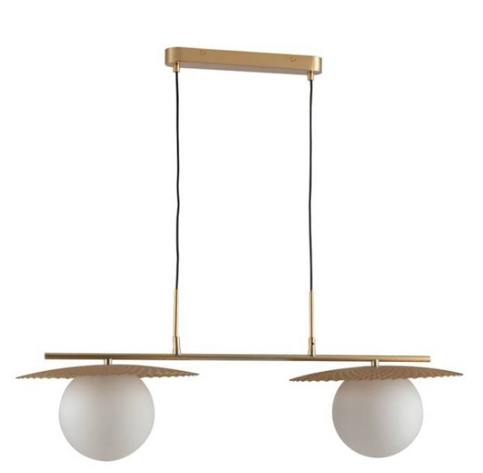Lampadario CHAPLIN a Sospensione 2 Luci Led(E27) 97 cm in Vetro