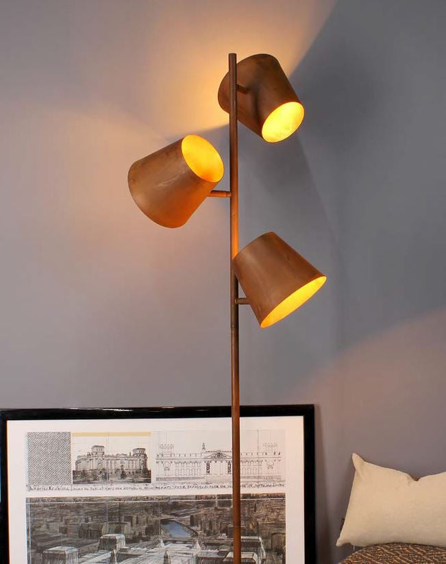 Piantana COLT 3 Luci Led (E27) 165 cm In Metallo