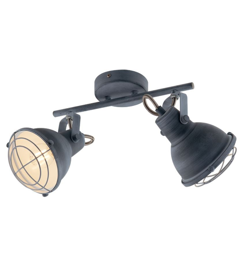 Applique CUBA 2 Luci Led (E14) 44,5 cm In Metallo
