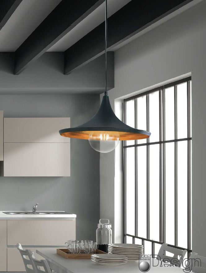 Lampadario BROADWAY a Sospensione Led (E27) 35 cm In Metallo