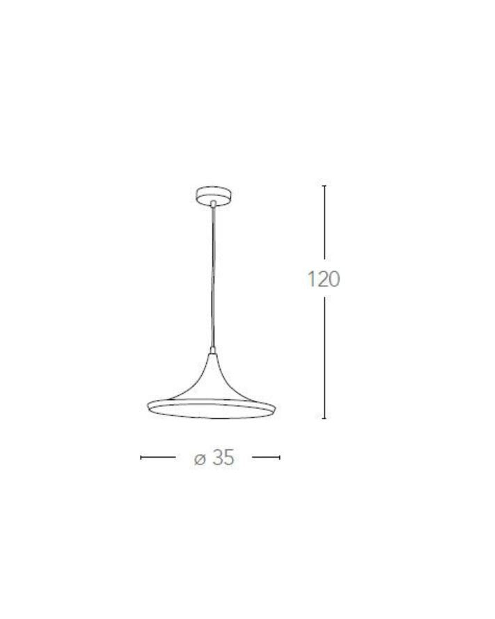Lampadario BROADWAY a Sospensione Led (E27) 35 cm In Metallo