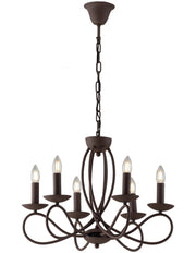 Lampadario GINEVRA a Sospensione 6 Luci Led(E14) 56 cm in Metallo