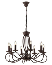 Lampadario GINEVRA a Sospensione 8 Luci Led(E14) 70 cm in Metallo