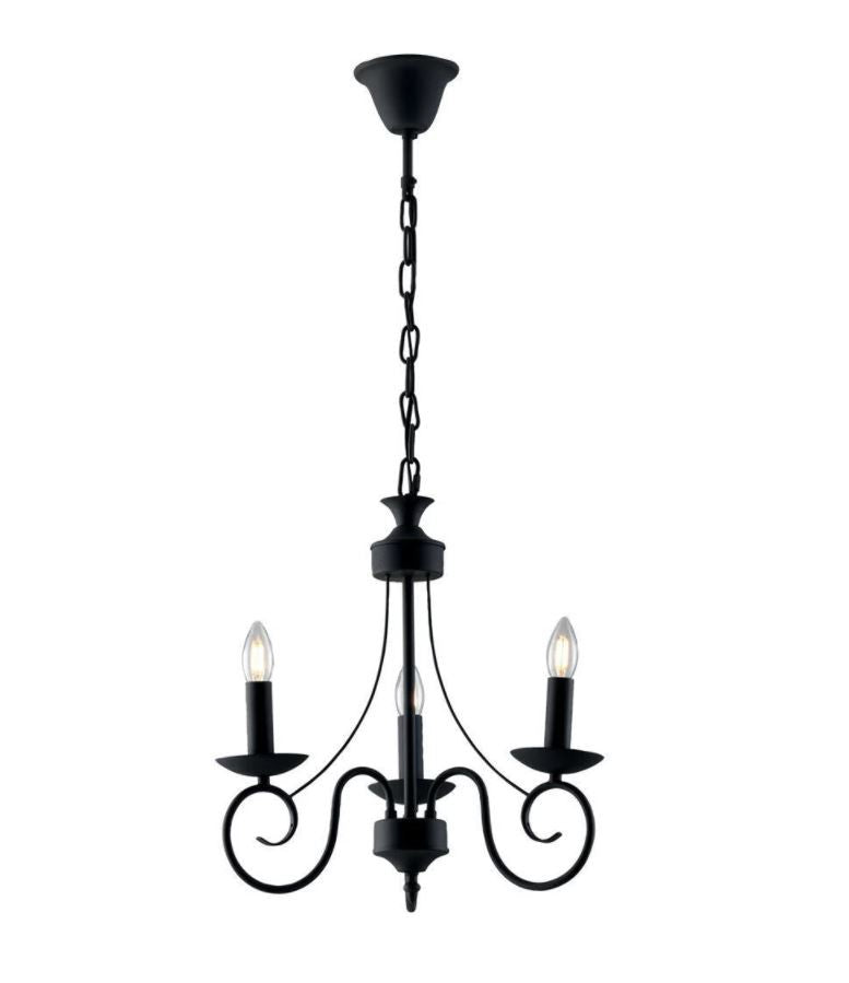 Lampadario BEATRICE a Sospensione 3 Luci Led (E14) 37 cm In Metallo