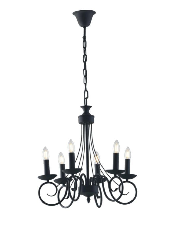 Lampadario BEATRICE a Sospensione 6 Luci Led (E14) 50 cm In Metallo