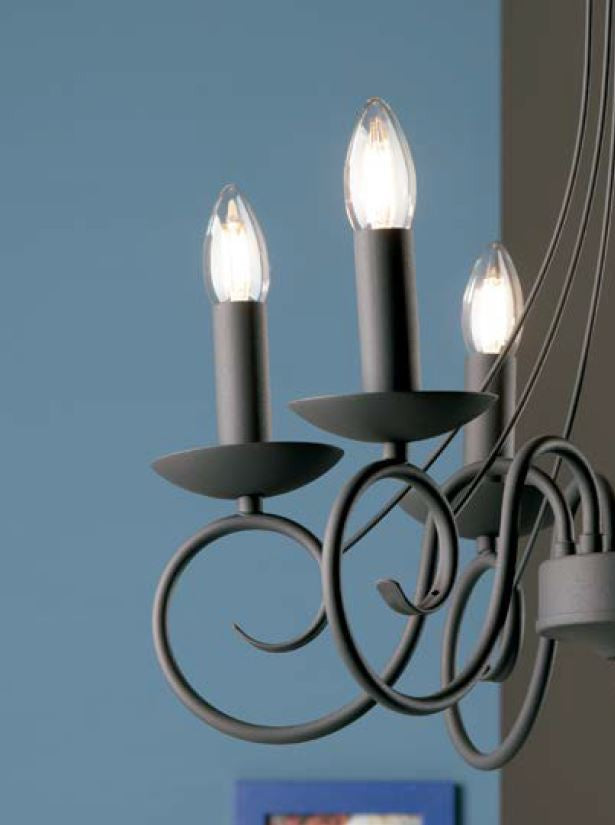 Lampadario BEATRICE a Sospensione 8 Luci Led (E14) 63 cm In Metallo