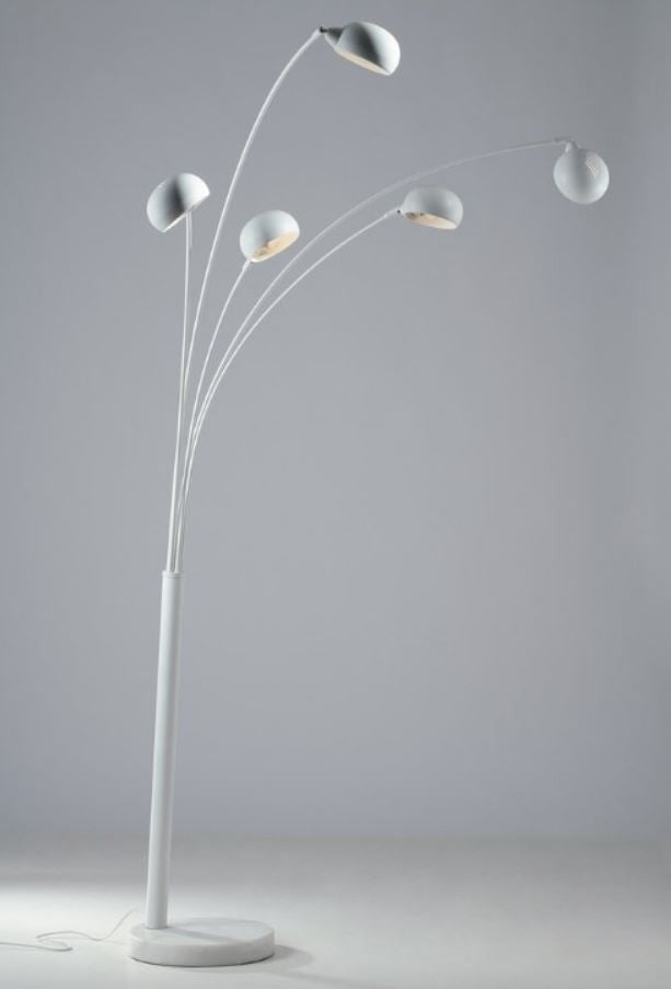 Piantana ERACLE 5 Luci Led(E14) orientabili 219 cm in Metallo
