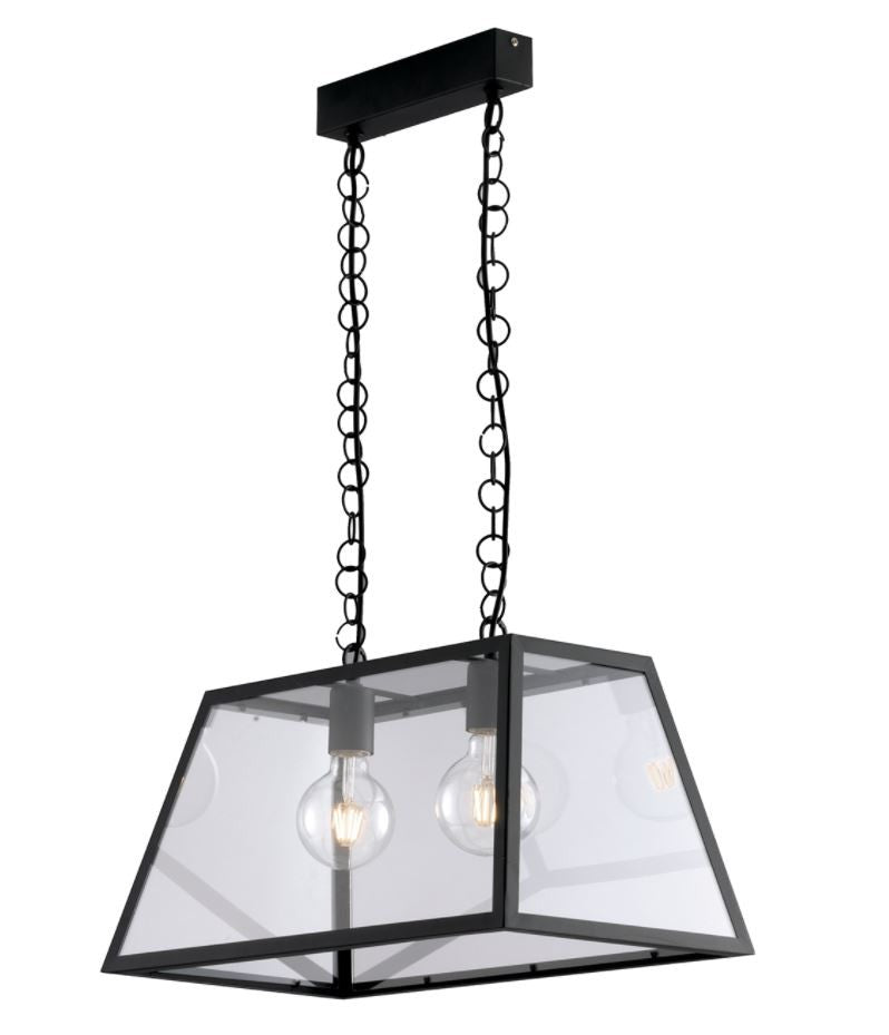 Lampadario LEXINGTON a Sospensione 2 Luci Led(E27) 57 cm in Metallo