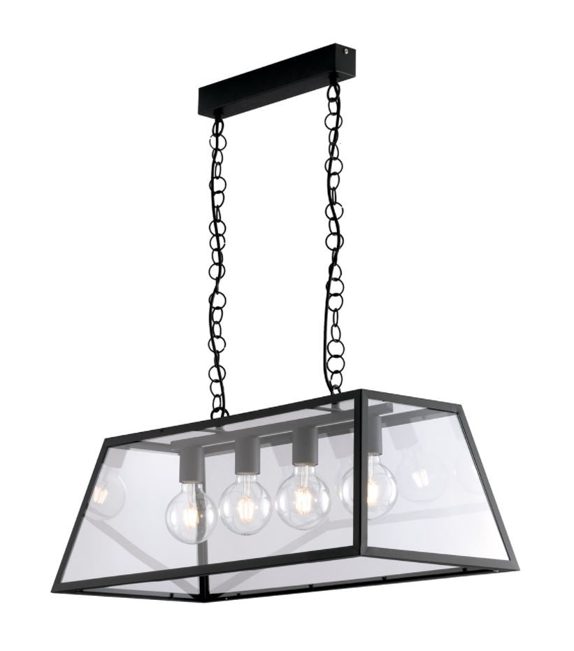 Lampadario LEXINGTON a Sospensione 4 Luci Led(E27) 80 cm in Metallo