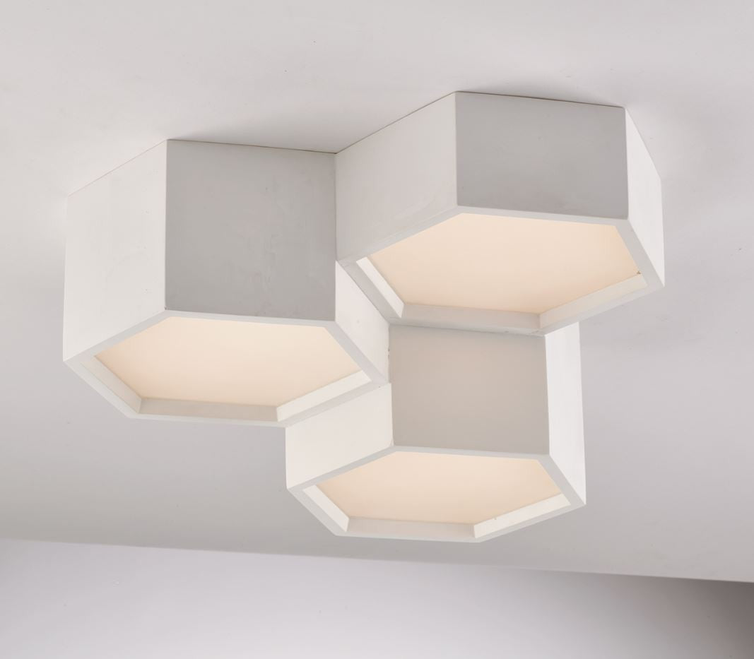 Plafoniera VORTEX CCT 3 Luci 36W 35 cm in Gesso