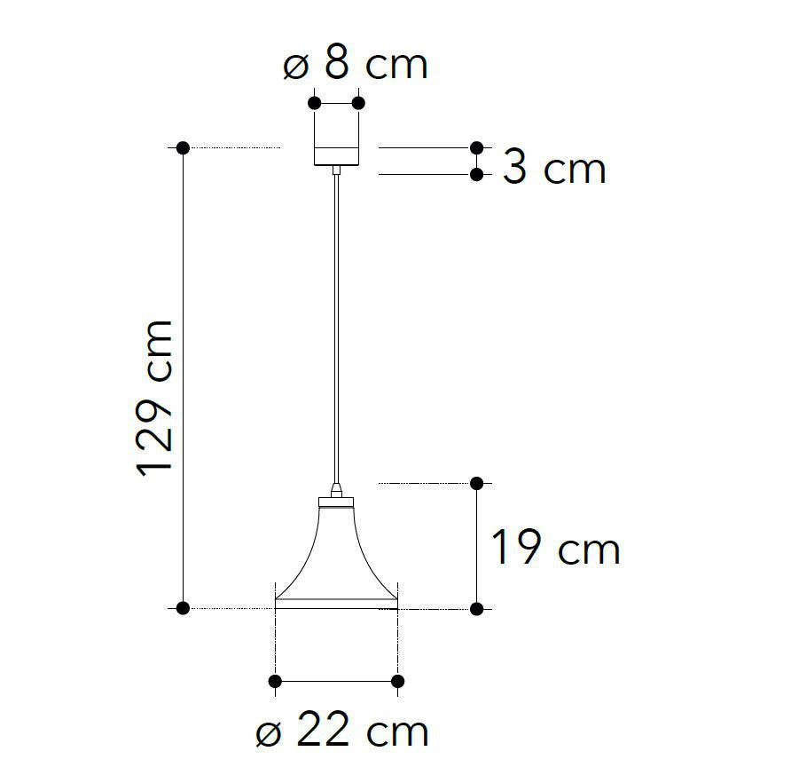 Lampadario ANDO a Sospensione Led(E27) 120cm In Cemento