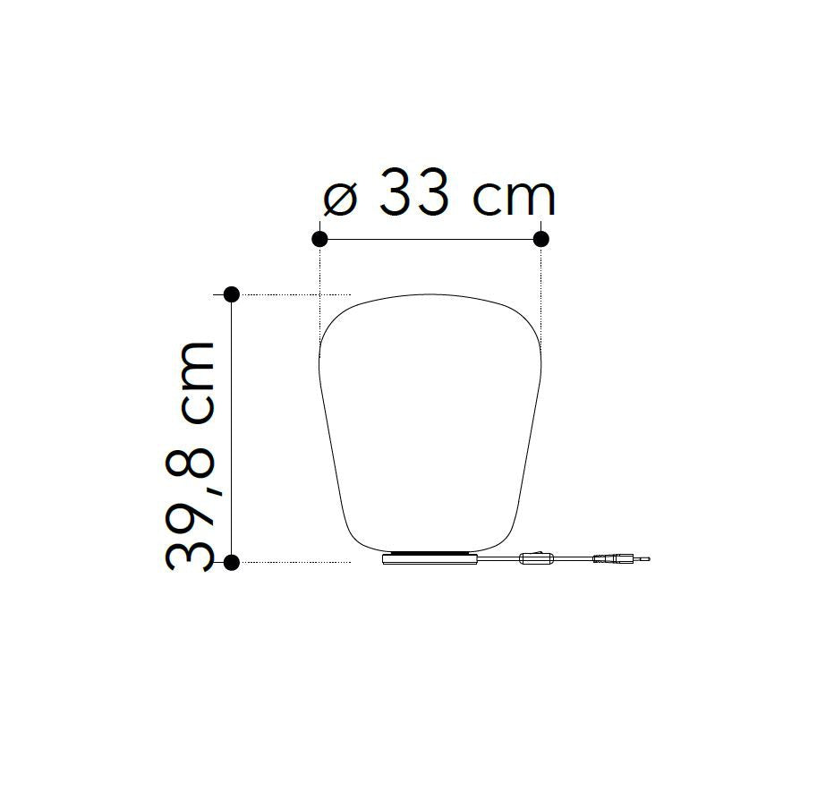 Lampada SMOKE Led(E27) 33 cm in Vetro