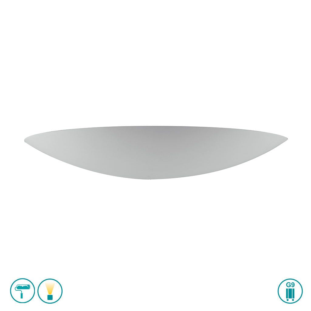 Applique LIVIGNO 2 Lampadine Led(G9) 39 cm in Gesso