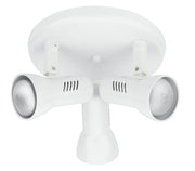 Plafoniera CARRERA Rotonda 3 Luci Led(E27) orientabili 18,7 cm in Metallo