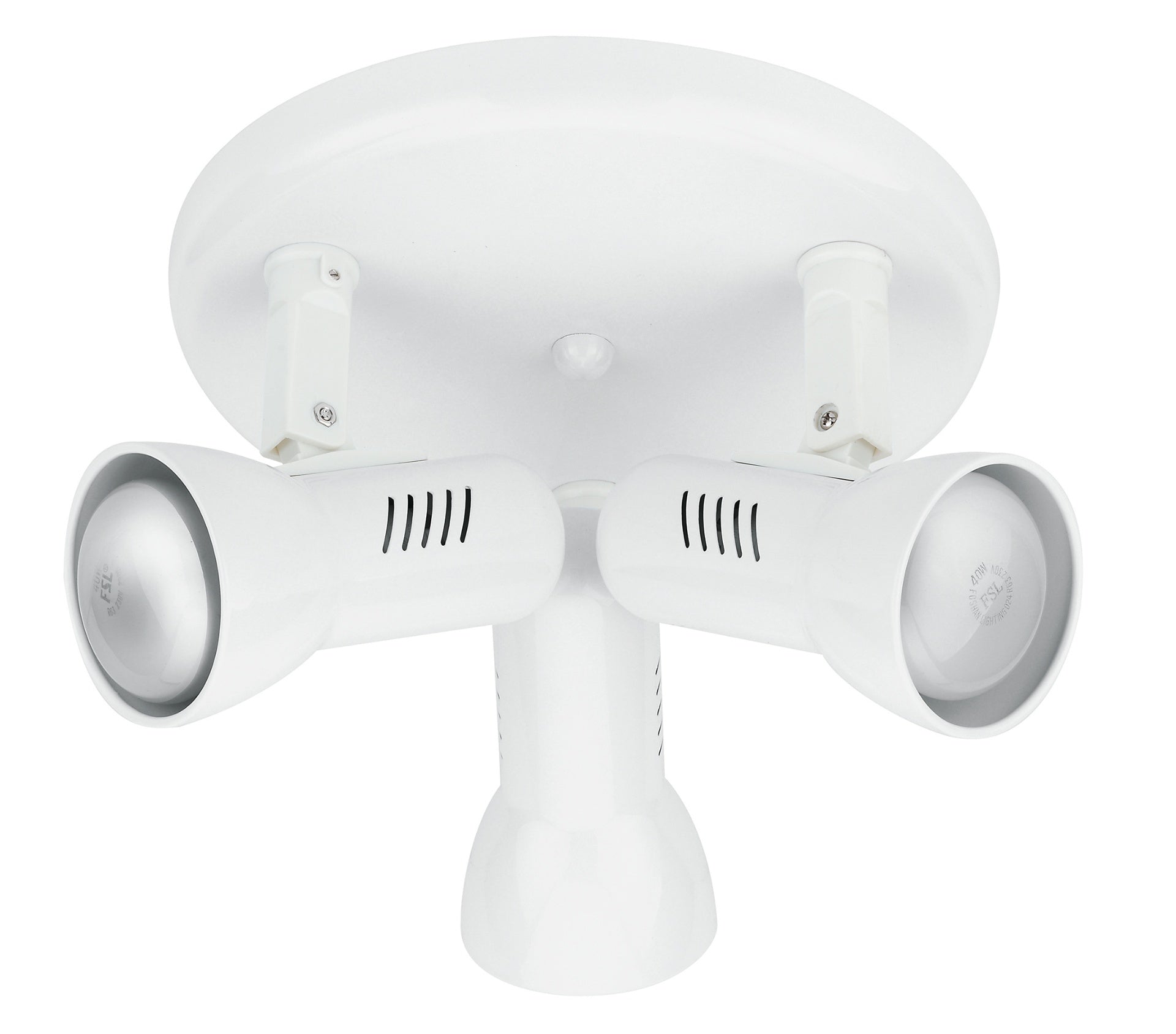 Plafoniera CARRERA Rotonda 3 Luci Led(E27) orientabili 18,7 cm in Metallo