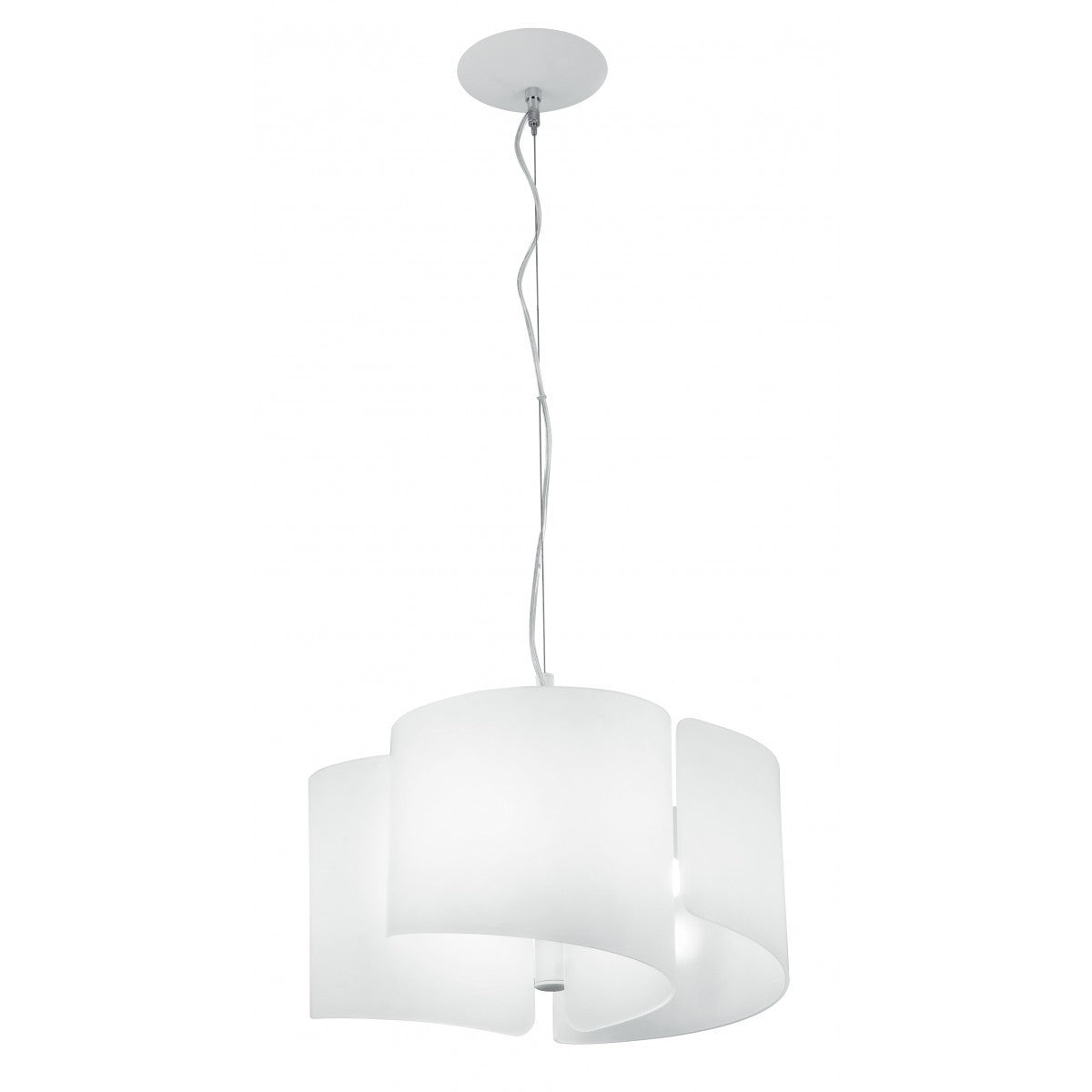 Lampada IMAGINE a Sospensione 3 luci Led(E27) 120cm In Vetro