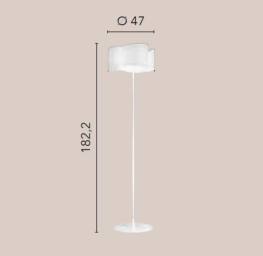 Piantana IMAGINE 3 luci Led(E27) 182,2 cm In Vetro