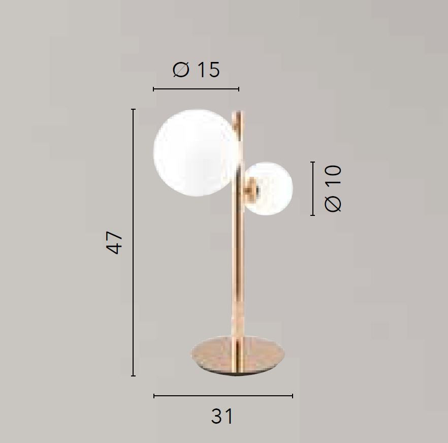 Lampada HERA Led(G9) 47 cm In Metallo