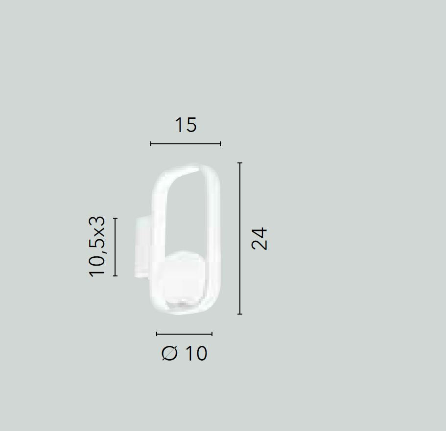Applique ROXY Led(G9) 24 cm In Alluminio