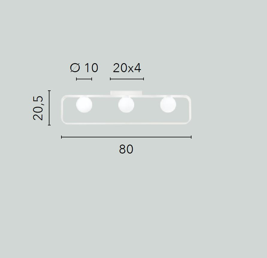 Plafoniera ROXY Led(G9) 80 cm In Alluminio