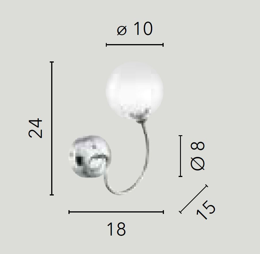Applique BLOG Led(G9) 24 cm In Acciaio