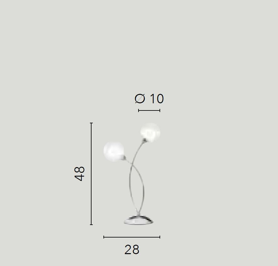 Lampada BLOG 2 Led(G9) 48 cm In Alluminio