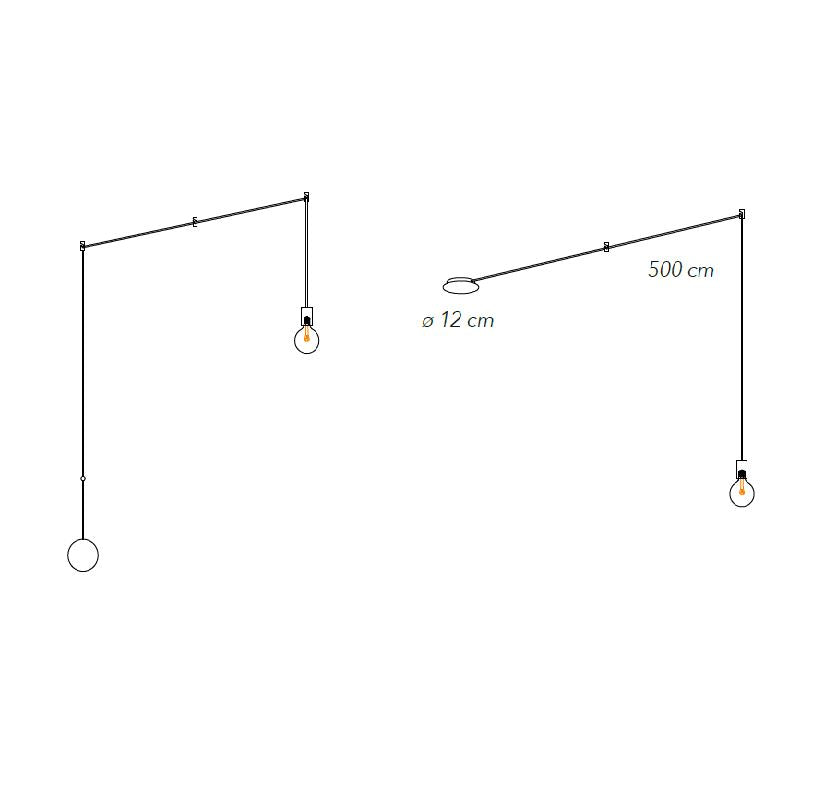 Plafoniera HABITAT Led (E27) 500 cm In Metallo