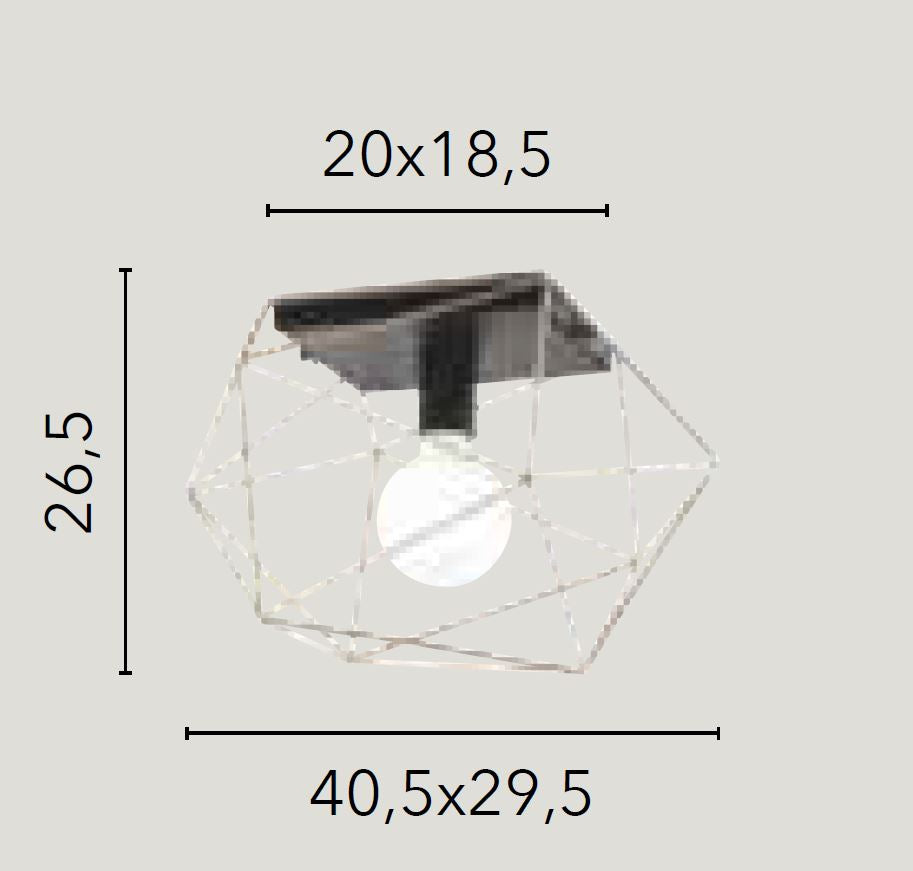 Plafoniera ABRAXAS Led 40,5 cm In Metallo