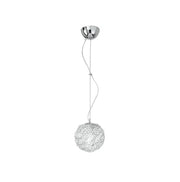 Lampadario ASTRA a Sospensione Led(E27) 120x20 cm In Metallo e Cristallo