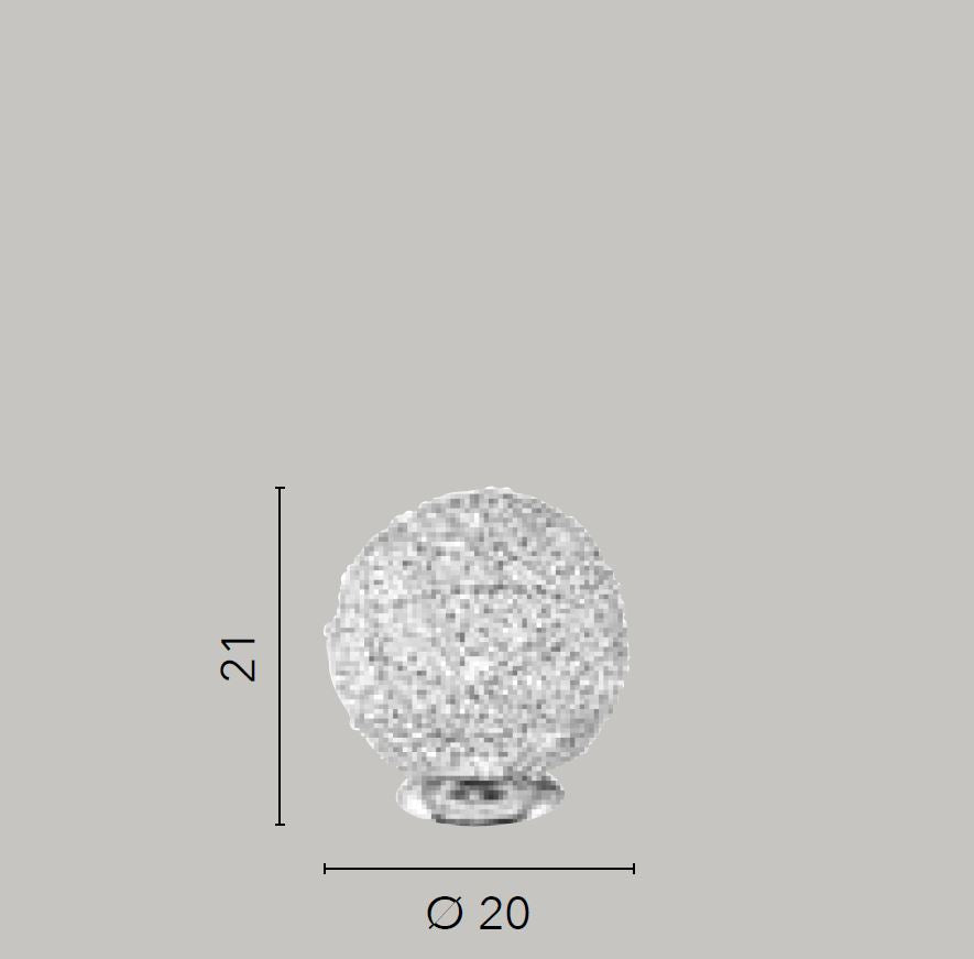 Abatjour ASTRA Led(E27) 21 cm in Alluminio e Cristalli K9