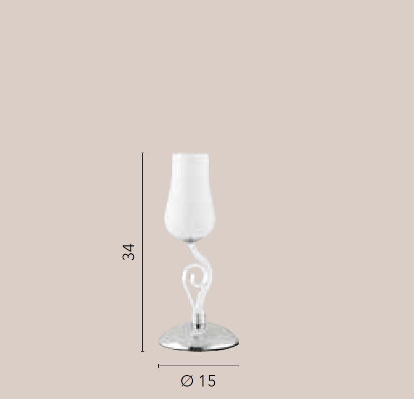 Lumetto ANGEL Da Comodino Led(E14) 34 cm in Vetro Soffiato