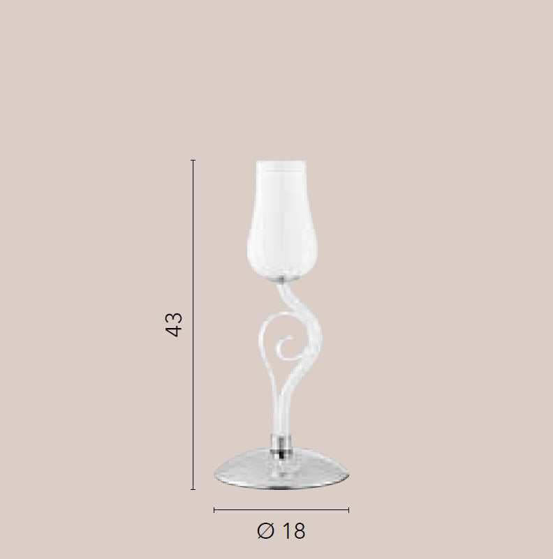 Lampada ANGEL Da Tavolo Led(E14) 43 cm in Vetro Soffiato