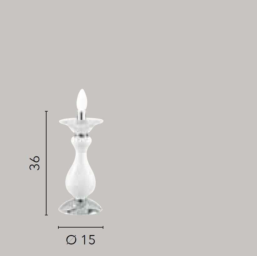 Lampada SOFFIO da Comodino Led(E14) 36 cm in Vetro Soffiato