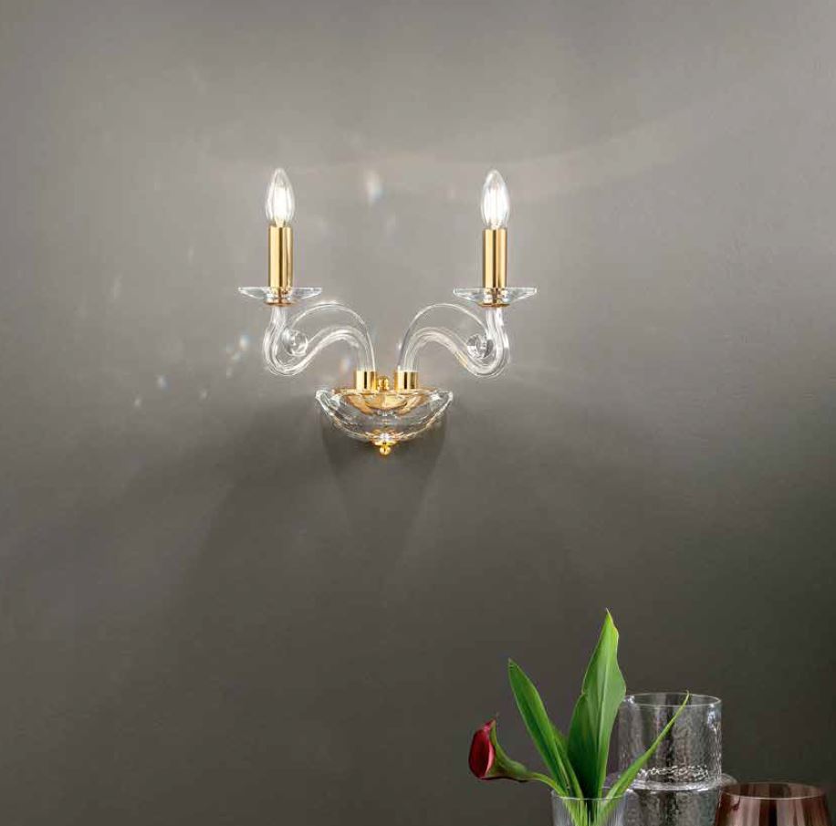 Applique EPOQUE 2 luci Led(E14) 36 cm in Cristallo