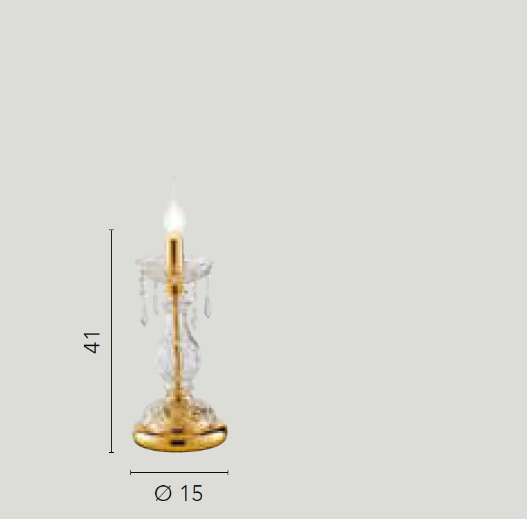 Abatjour MONALISA Led(E14) 41 cm in Vetro e Cristalli